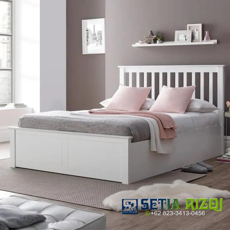 Model Tempat Tidur Putih Ranjang Duco Minimalis Modern Dipan Duconan Jepara